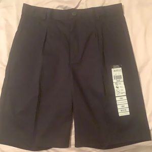 NWT Boys Navy pleat front shorts